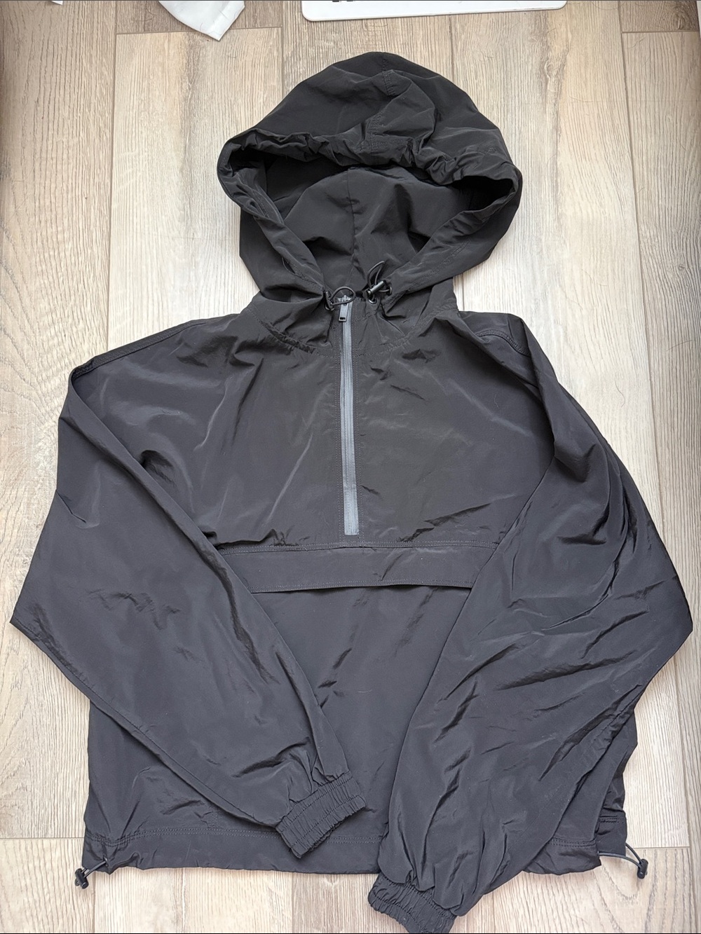 Babaton Black Hooded Anorak with Drawcord